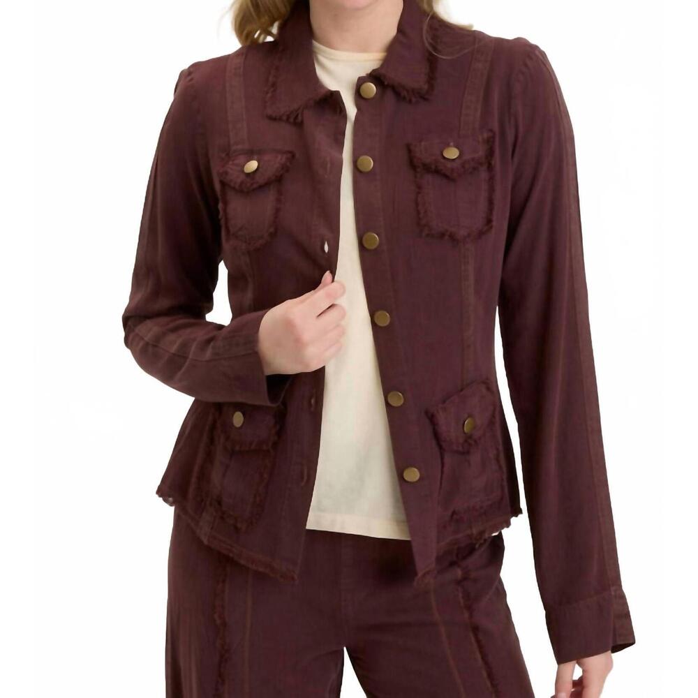 NEW WEARABLES safari jacket in sarsparilla